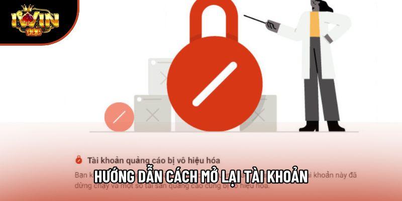 Hướng dẫn cách mở lại tài khoản Hướng dẫn cách mở lại tài khoản