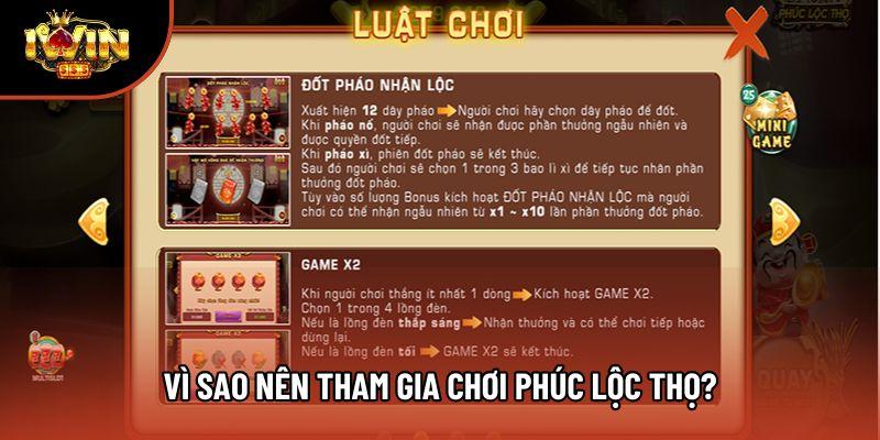 Vì sao nên tham gia chơi Phúc Lộc Thọ? Vì sao nên tham gia chơi Phúc Lộc Thọ?